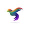 Colorful phoenix logo design