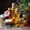 A colorful photo of an assortment of skincare products