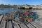 Colorful pier at Peggy`s Cove