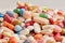 Colorful pile of medicines drugs and tablets