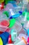 Colorful Pile of plastic containers