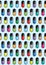 Colorful Pill or Capsule Seamless Pattern and Background.