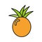 colorful pineapple fruit icon stock