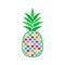 Colorful pineapple icon