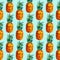 Colorful pineapple summer pattern in modern style