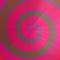 Colorful pink circle swirl clockwise background. Futuristic rainbow spiral illustration.