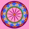 colorful pink mandala spiritual circle