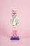 Colorful pink nutcracker