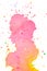 Colorful pink yellow pastel watercolor painting background