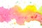 Colorful pink yellow pastel watercolor painting background