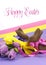 Colorful pink, yellow and purple theme Happy Easter theme with chocolate bunny rabbits and Spring tulips with sample text