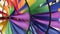 Colorful pinwheel spinning, weather wind vane, garden decoration in USA. Rainbow symbol of childhood, fantasy and imagination