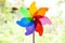 Colorful pinwheel and windmill toy