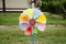 Colorful pinwheel and windmill toy