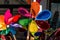 Colorful pinwheels on sale in the view