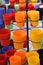 Colorful plant pots