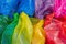 Colorful Plastic Bags Tied Up, Environmental Concern Concept