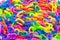 Colorful Plastic Chain Background/ Texture
