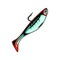 Colorful plastic fishing lure concept