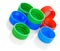 Colorful plastic lids