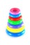 Colorful plastic ring tower