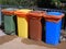 Colorful Plastic Rubbish Bins