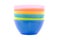 Colorful plastic snack bowls