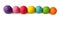 Colorful plasticine clay ball, arrange different colored, line horizontal dough