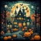 Colorful and Playful Art Style of Mischief Manor - Halloween-Themed Party with a Mischievous Twist