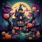 Colorful and Playful Art Style of Mischief Manor - Halloween-Themed Party with a Mischievous Twist