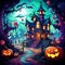 Colorful and Playful Art Style of Mischief Manor - Halloween-Themed Party with a Mischievous Twist