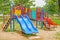 Colorful playground equipment