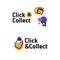 Colorful Pointer badge icon. Click vector store label. Modern e-commerce