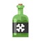 Colorful poison bottle icon vector flat illustration. Death chemical beverage or toxic mortal drink