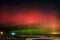colorful polar lights over the wadden sea