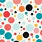 Colorful Polka Dot Pattern: Vintage Minimalism Meets Pop Art