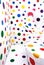 Colorful Polka dots installation art by Japanese artist ,Yayoi Kusama.