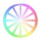 Colorful polygon transformation wheel