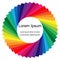 Colorful Polygonals Twisted in Circle.Template for Visiting Cards, Labels, Fliers, Banners, Badges, Posters, Stickers