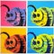 Colorful Pop Art Beetle Portraits In Andy Warhol Style