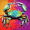 Colorful Pop Art Crab: Bold And Eye-catching Poster Art