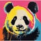 Colorful Pop Art Print Of Panda Bear - Graffiti Style Animal Portrait