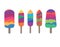 Colorful popsicle set of five