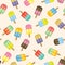 Colorful Popsicles Seamless Pattern