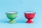 Colorful Porcelain Ice Cream Bowls with Enamel Look