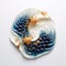 Colorful Porcelain With Translucent Resin Waves Japanese Folklore-inspired Art