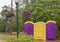 Colorful Portable Outdoor Toilet with Flowers