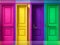A Colorful portal doors, Generative AI Illustration