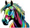 Colorful Portrait of a Horse
