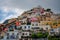 Colorful Positano village tilt shift effect